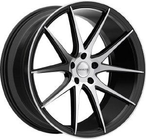 20X8.5 5-120 +38 74.1 SATIN BLACK WITH MACHINED FACE