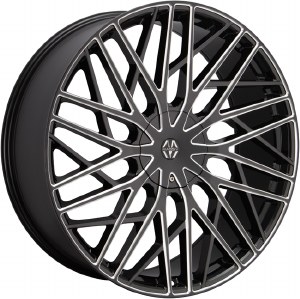 26X9.5 5-115 / 5-120 +25 74.1 BLACK AND MILLED - EXECUTIVE